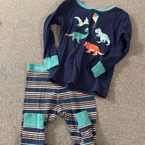 5/$15- Cat & Jack Kids Dinosaur Pajama Set - Navy and Teal